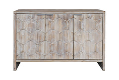 Accent Cabinet Farmhouse Style 3 Door Wooden Cabinet Sideboard Buffet Server Cabinet Storage Cabinet, for Living Room, Entryway, Hallway, Office, Kitchen and Dining Room, Natural Wood Wash
