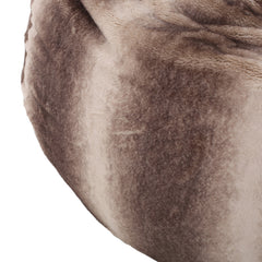 Modern Glam Faux Fur 3 Foot Bean Bag - Oak Brown