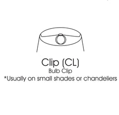 Slant Empire Hardback Lampshade with Bulb Clip - Beige