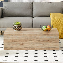 Design Coffee Table with Wood Texture Pattern