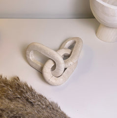 Travertine Stone Chain Decorative Accent Sand Color - Sand