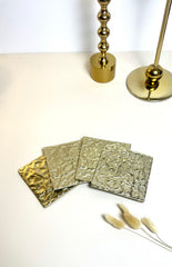 Luxury Metal Gold Coaster Set of 4
