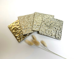 Luxury Metal Gold Coaster Set of 4