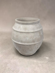 Handmade Painted Beige Washed Decorative Vase Planter 12’’
