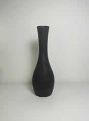 Modern black paulownia wood vase