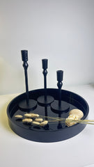 Metal Candle Holder Set of 3 - Black