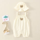 Summer Thin Bodysuit Baby Sling - Set Jumpsuit and Hat