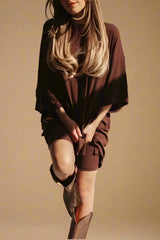 Women's Clothing Fashion Solid Color Loose T-shirt Tight Shorts Set