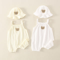 Summer Thin Bodysuit Baby Sling - Set Jumpsuit and Hat