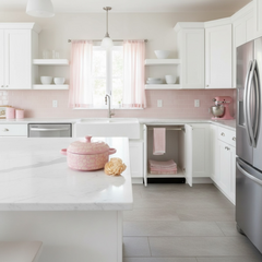 Pink Covered Brie Mini Baker (Stoneware) with Spreader (Stainless Steel & Wood Handle 6.5 inch)