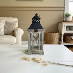 Rustic Candle Holder Lantern 16" tall