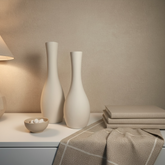 Elegant Paulownia Wood Vase - White