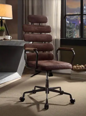 Retro Executive Office Chair, Top Grain Leather - Brown