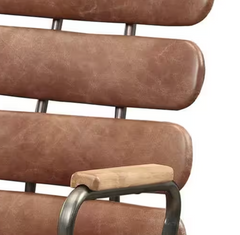 Retro Executive Office Chair, Top Grain Leather - Brown