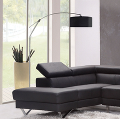 81"H Black Arch with Adjustable Body Floor Lamp