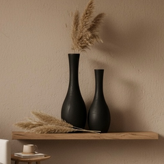 Modern Black Paulownia Wood Vase