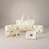 Set of 4 (TRAVEL BAG + STROLLER BAG + POUCH 1 BEAR + POUCH FULL BEARS) - BABY BAG ESSENTIALS