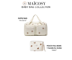 Set of 2 (DUFFEL BAG + POUCH FULL BEARS) - BABY BAG ESSENTIALS