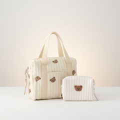 Set of 2 (STROLLER BAG + POUCH 1 BEAR) - BABY BAG ESSENTIALS