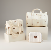 Set of 3 Cozy Baby Bag Travel Diaper Stroller Organizer - Bear print