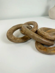 Rustic Link Wood Chain Decorative Accent 21’’ long - Brown