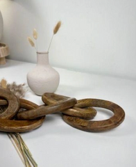 Rustic Link Wood Chain Decorative Accent 21’’ long - Brown