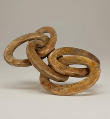 Rustic Link Wood Chain Decorative Accent 21’’ long - Brown