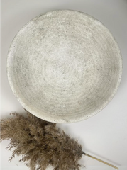 Organic Stone Decorative Tray 12x12x3’’ - White