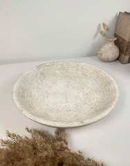 Organic Stone Decorative Tray 12x12x3’’ - White