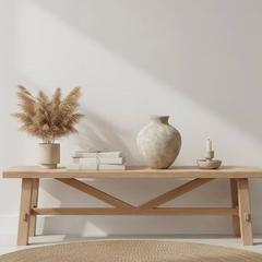 Minimalist Crater Moon Ceramic Vase 7.5" tall - Beige wash