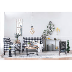 Farmhouse Chandelier Distressed White Pendant French Country Wood