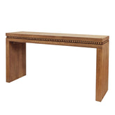 Rustic Manufactured Wood Console Table with Beaded Accent, 64L x 14W x 32H