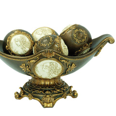 8" Tall Decorative Bowl, Bronze finish