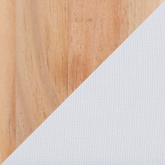 27" Contemporary Table Lamp in Ash Wood, Antique Brass, and White Linen