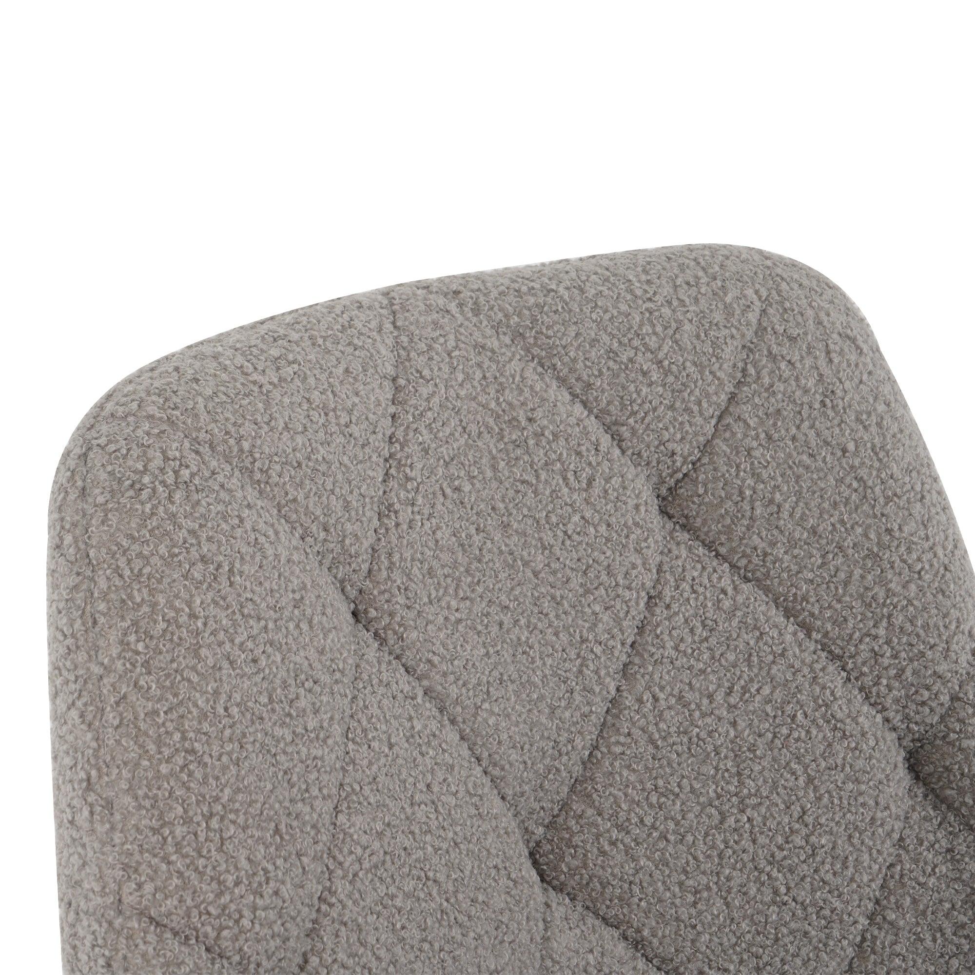 Modern Teddy Fleece Fabric with Chrome Legs - Grey