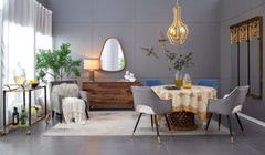 Irregular Mirror with Wood Frame 30"x38"