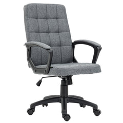 Executive Office Chair, Adjustable Height, Swivel Wheels, Mid Back, Charcoal Gray