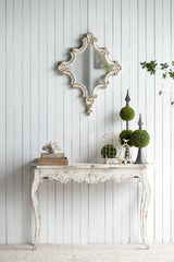 Slimline Whitewash Console Table 46"x16.5"x30"