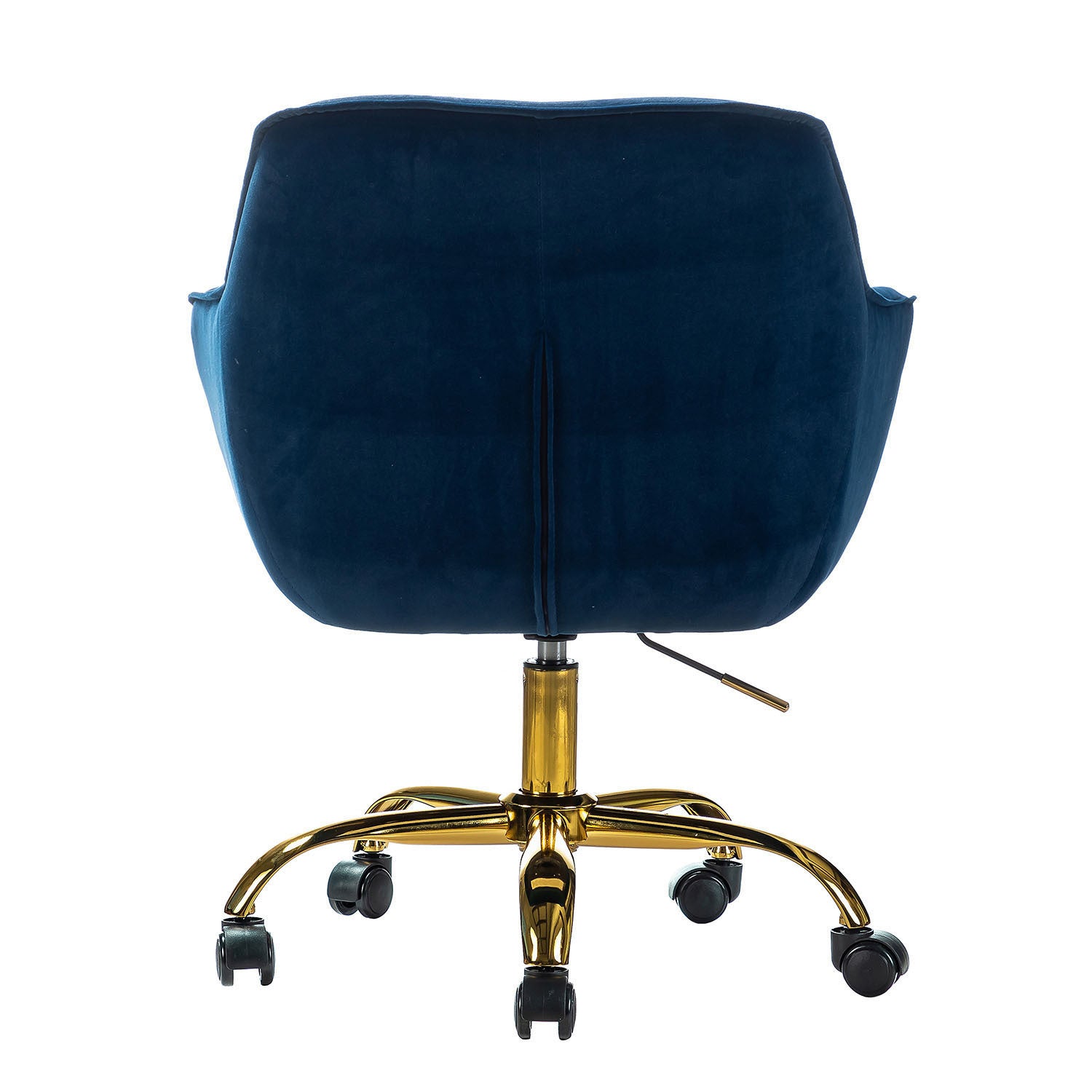 Task Chair With Tufted Back and Golden Base - Navy