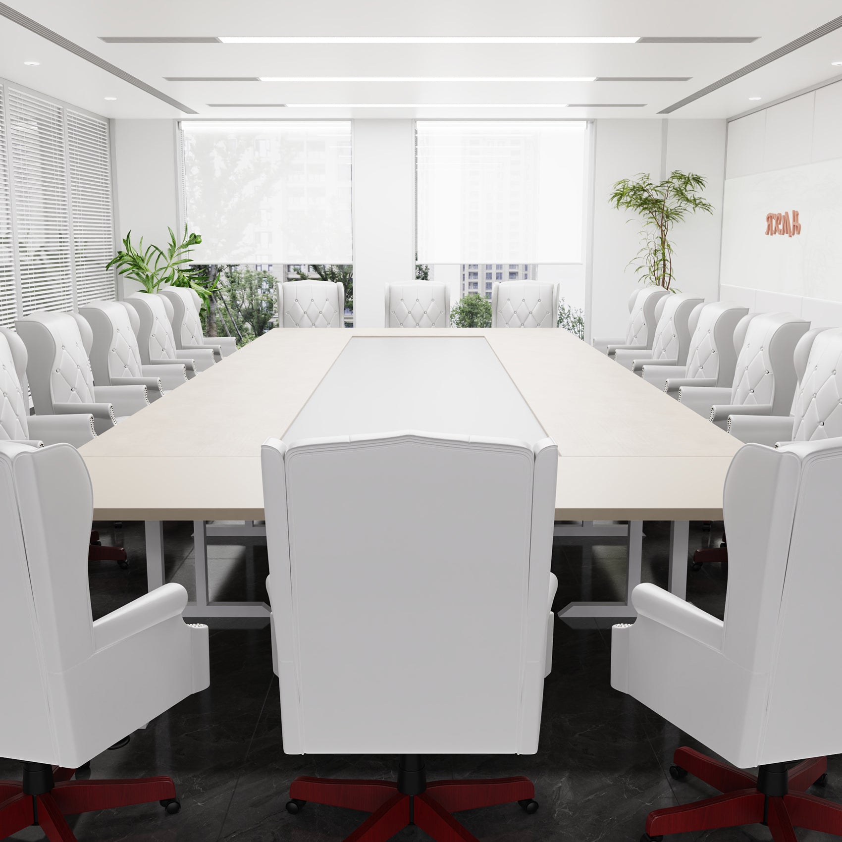 Executive Office Chair, Ergonomic Design High Back Reclining Comfortable Desk Chair - White