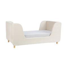 Cozy Upholstered Toddler Bed - Cream
