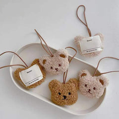 Decorative Teddy Bear Plush Hanging Charms, Baby Name Pendant Ornaments, Brown or Beige