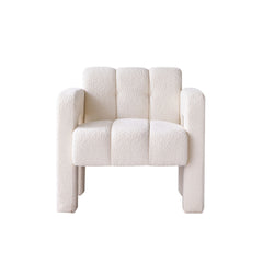 Wide Boucle Upholstered Accent Chair 31.10" - Beige