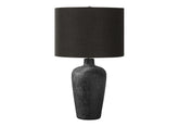 Table Lamp, 24"h, Black Ceramic, Black Shade, Contemporary