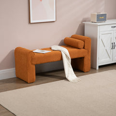 Modern Ottoman Bench - Orange