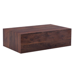 Luxurious Walnut Wood Grain MDF Coffee Table with Fashion Texture Design, 39.3x23.6x12 Inches