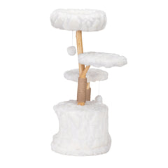 Natural Branch Cat Tower, Luxury Cat Condo - White