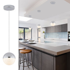 Pendant Light with Dimmable LED (Set of 3) - Chrome