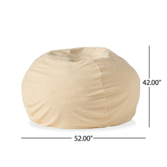 Mead Shearling 5 Ft. Bean Bag - Cream