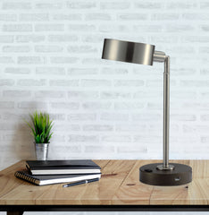 15' LED w/USB Port Desk Lamp - Brushed Nickel